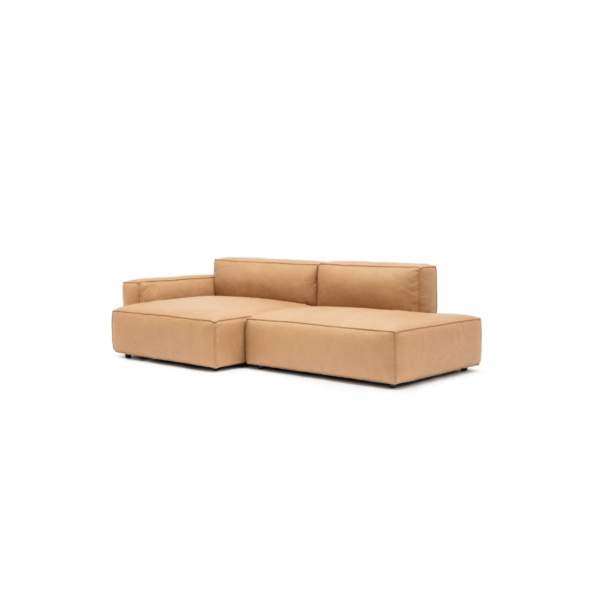 Baker Sectional - Pecan Leather - Sectional Sofas Tolv Loom Collection Dubai