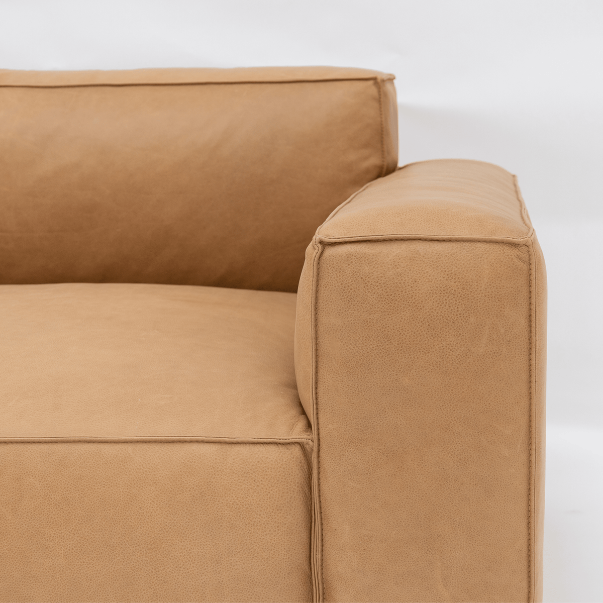 Baker Sectional With Storage - Pecan Leather - Sectional Sofas Tolv Loom Collection Dubai