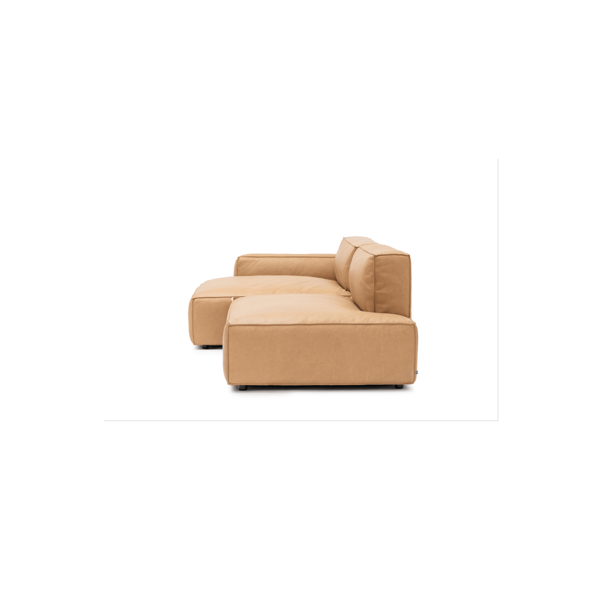 Baker Sectional With Storage - Pecan Leather - Sectional Sofas Tolv Loom Collection Dubai