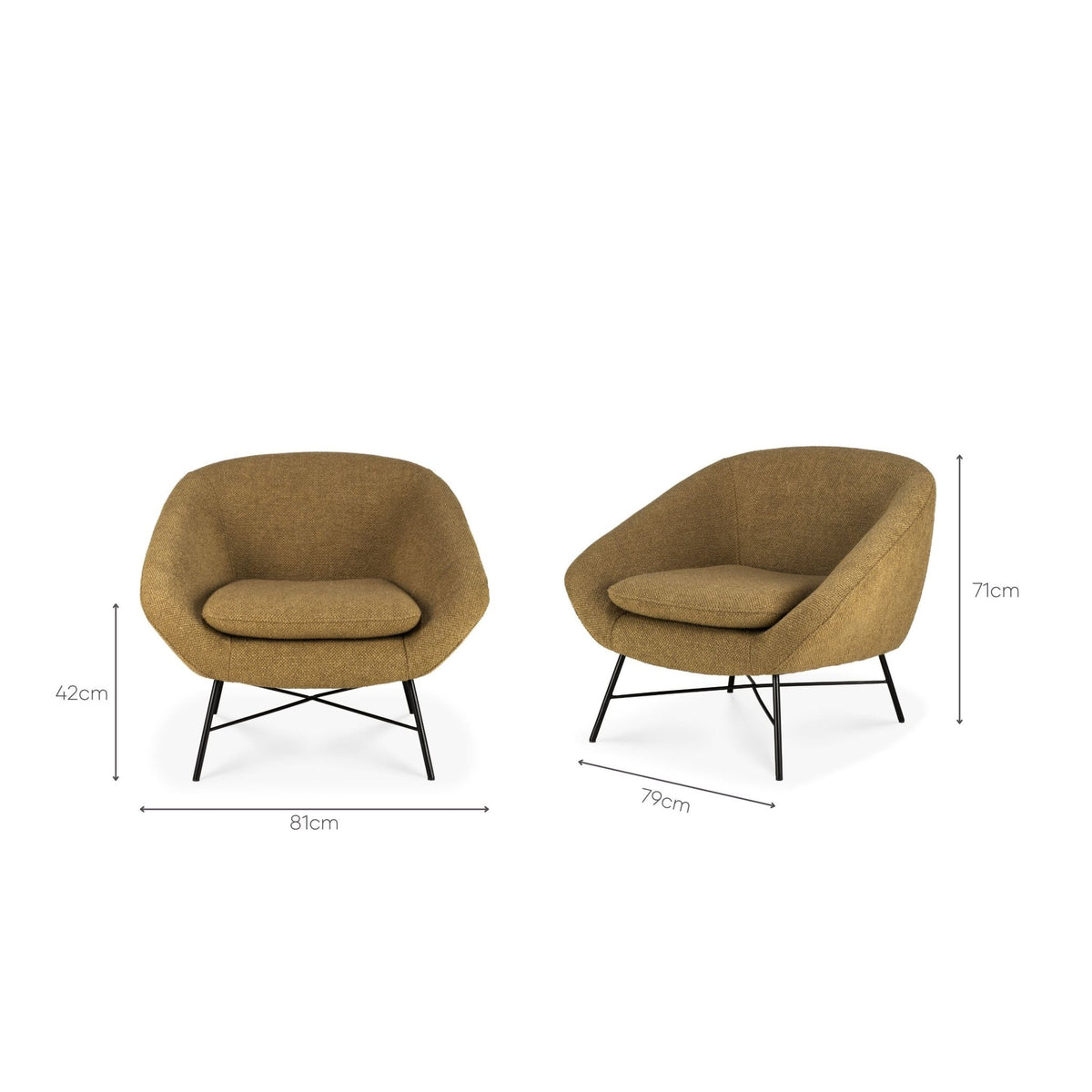 Barrow Lounge Chair - Ginger - Accent Chairs Ethnicraft Loom Collection Dubai