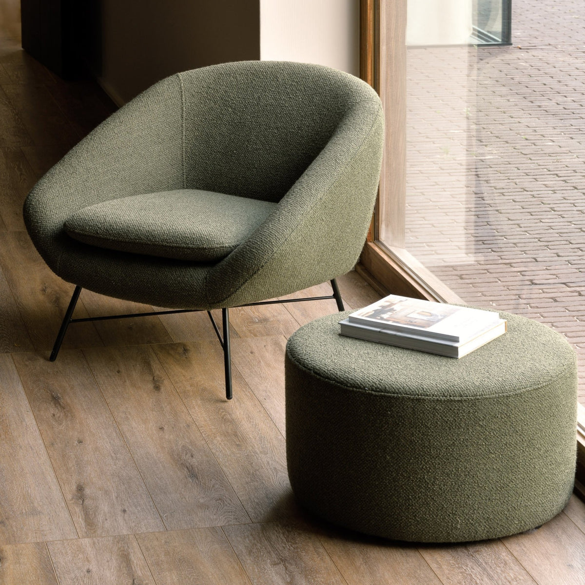 Barrow Pouf - Pine Green