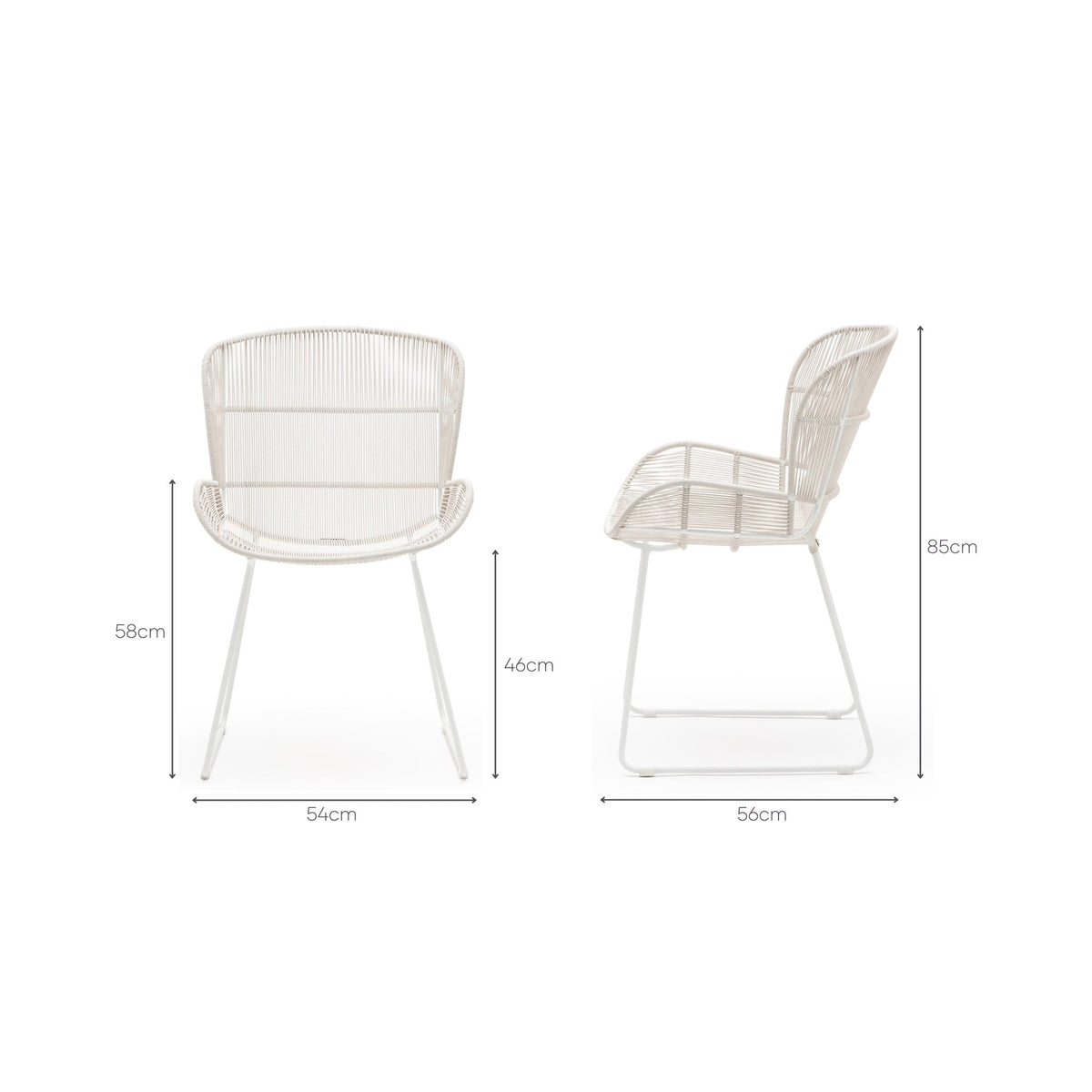 Bloom Dining Chair - Stonewhite & Chalk