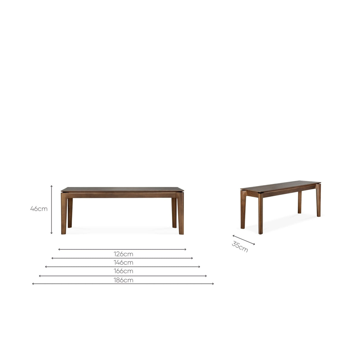 Bok Bench - Oak Brown - Benches Ethnicraft Loom Collection Dubai