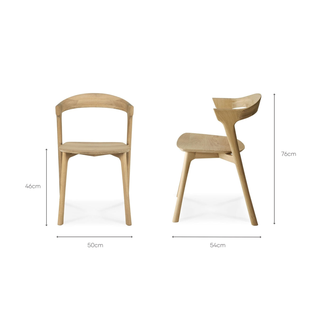Bok Dining Chair - Oak - Dining Chairs Ethnicraft Loom Collection Dubai