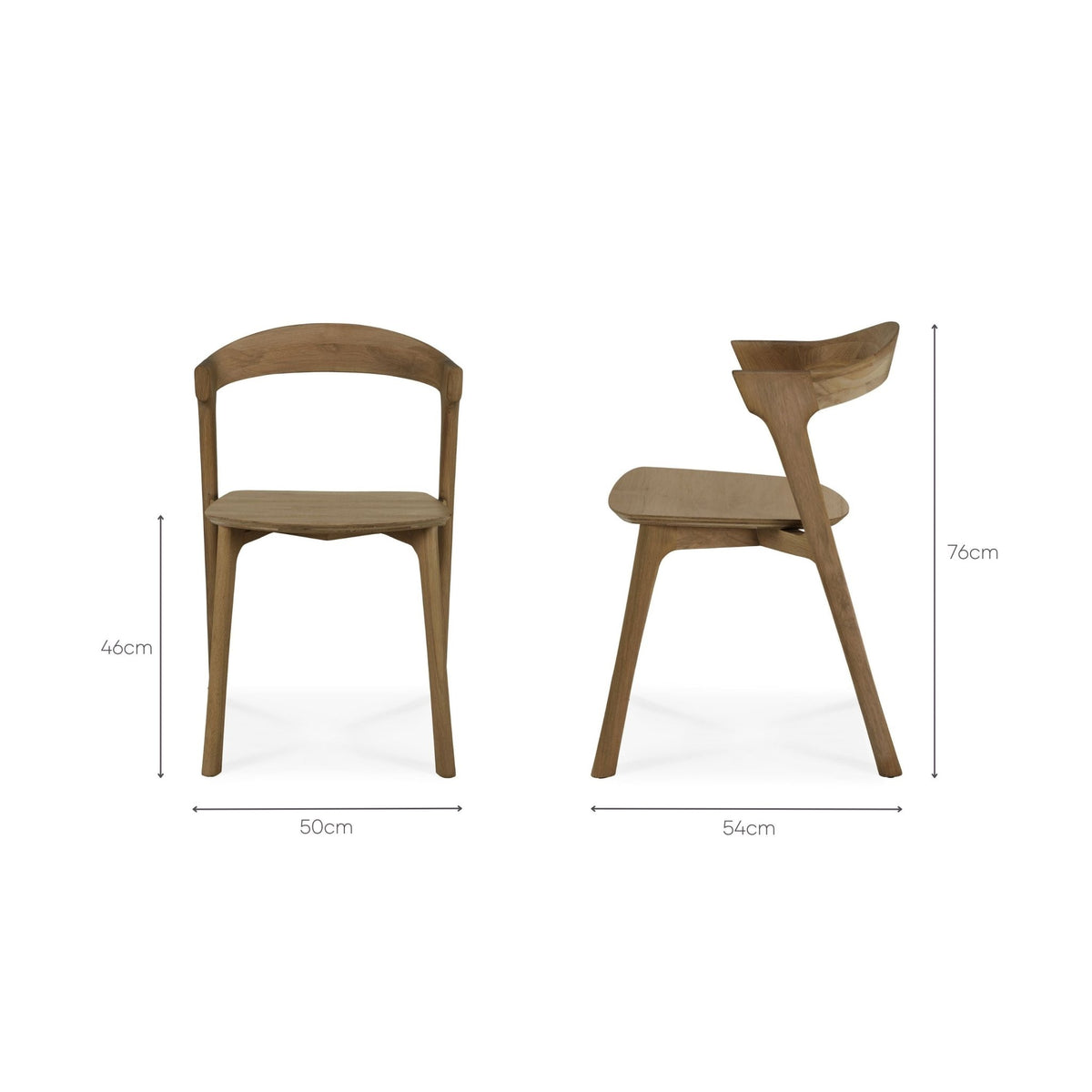 Bok Dining Chair - Teak - Dining Chairs Ethnicraft Loom Collection Dubai