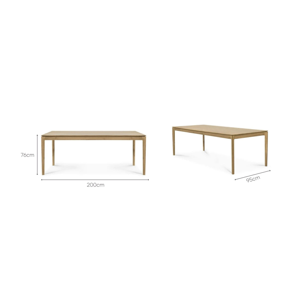 Bok Dining Table - Oak - Dining Tables Ethnicraft Loom Collection Dubai