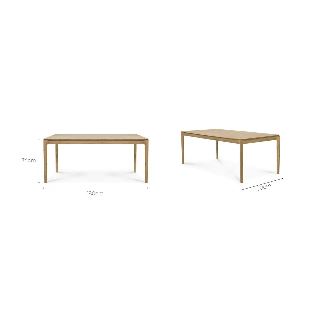 Bok Dining Table - Oak - Dining Tables Ethnicraft Loom Collection Dubai