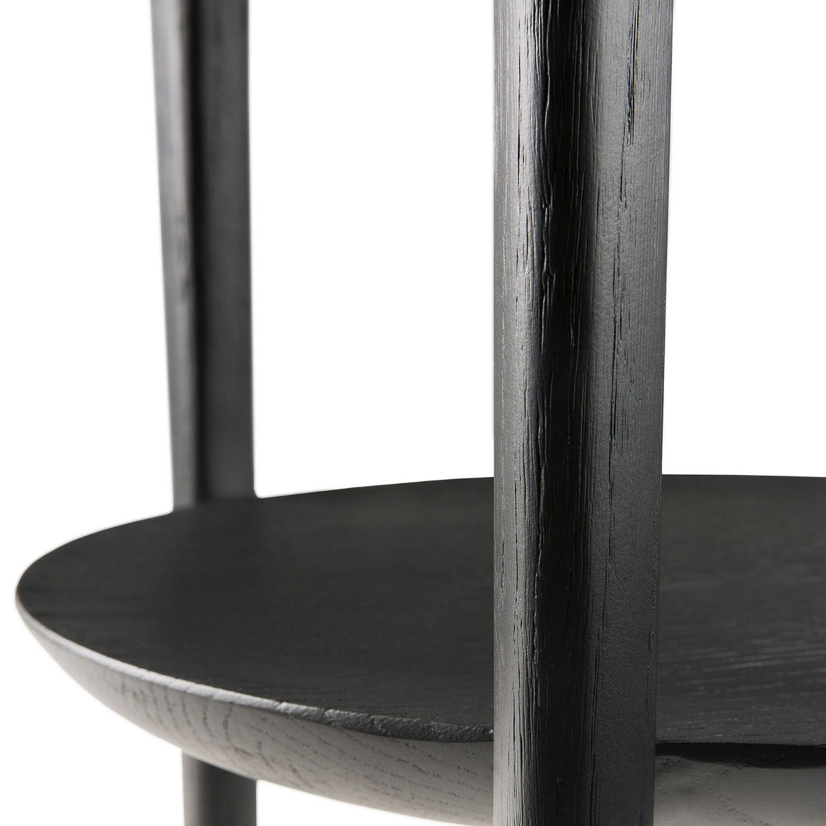 Bok Side Table - Varnished Oak - Black - Side Tables Ethnicraft Loom Collection Dubai