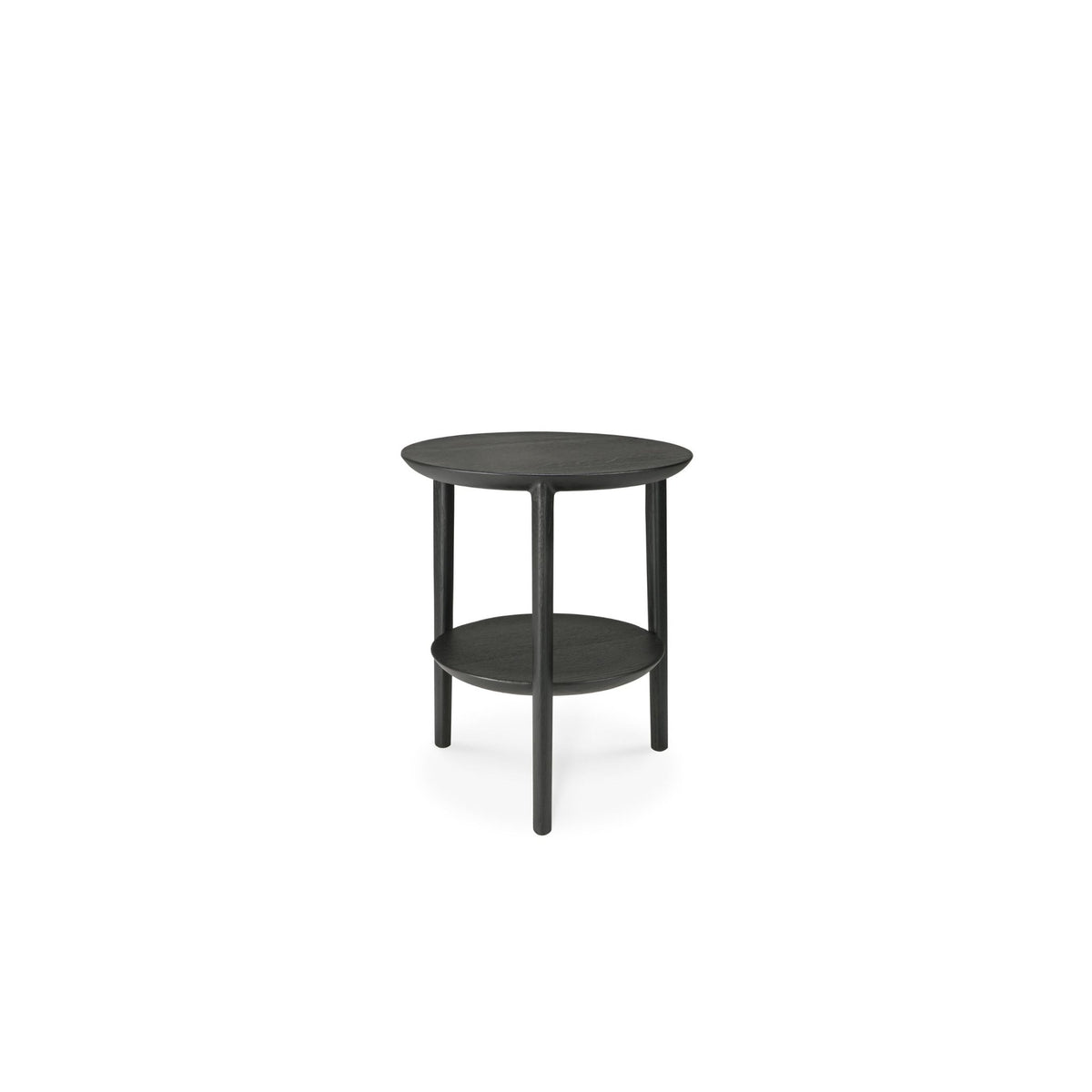 Bok Side Table - Varnished Oak - Black - Side Tables Ethnicraft Loom Collection Dubai