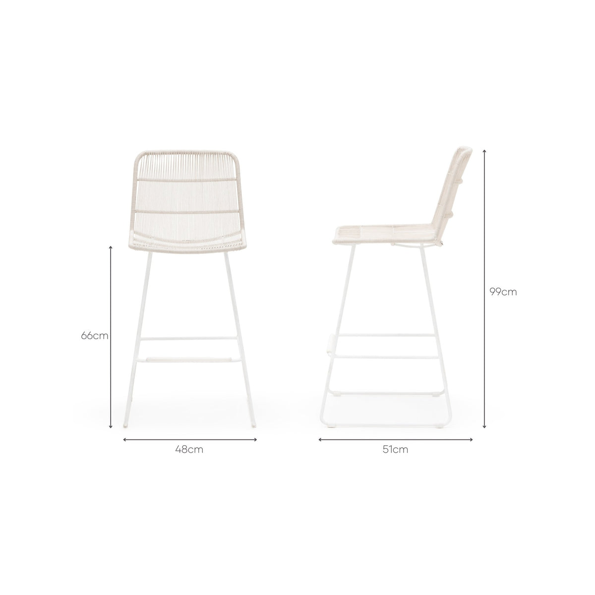 Breeze Counter Chair - Stonewhite