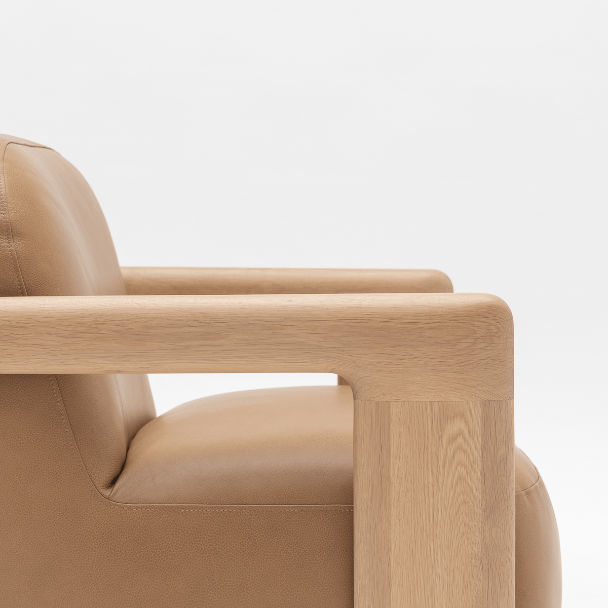 Brixton Lounge Chair - Blonde Oak & Alabama Pecan - Accent Chairs Tolv Loom Collection Dubai