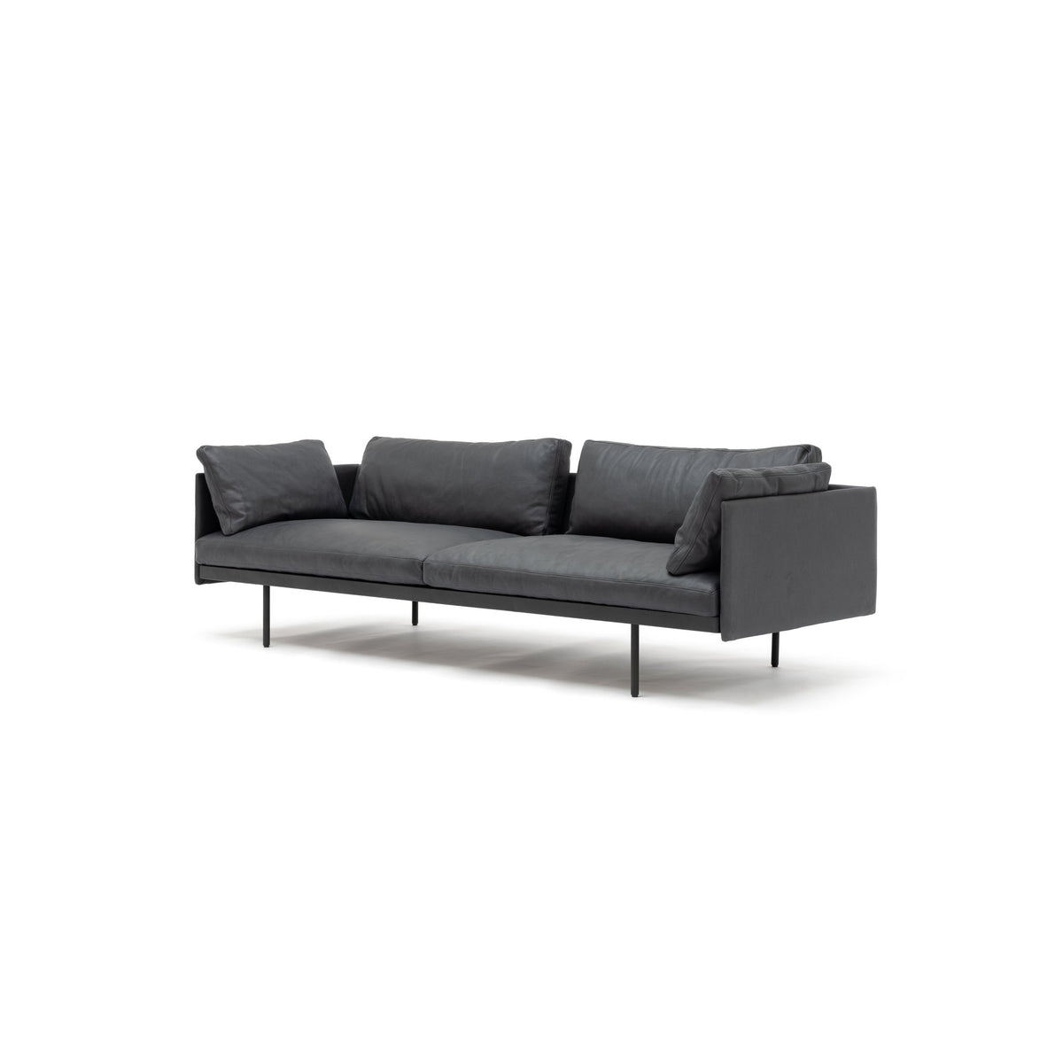 Bureau 240 Sofa - Charcoal Leather