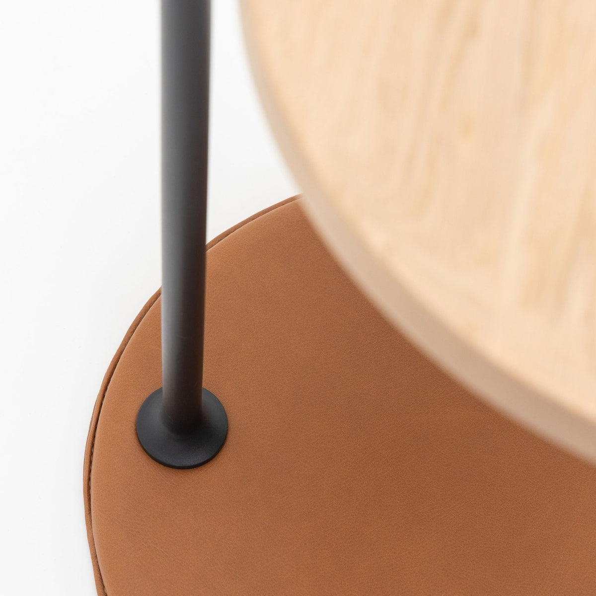 Bystander Side Table - Blonde Oak & Herritage Saddle - Side Tables Natadora Loom Collection Dubai