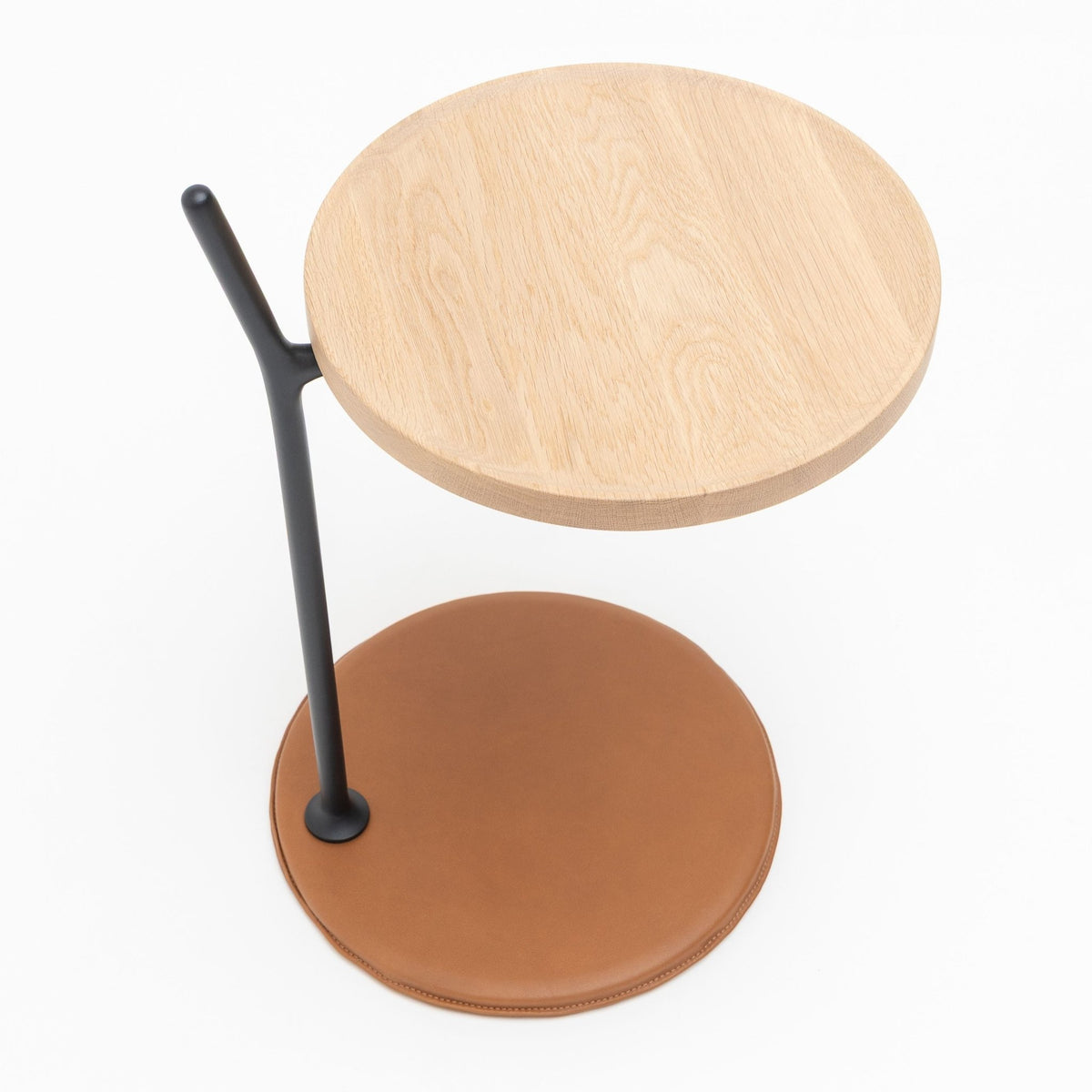 Bystander Side Table - Blonde Oak & Herritage Saddle - Side Tables Natadora Loom Collection Dubai