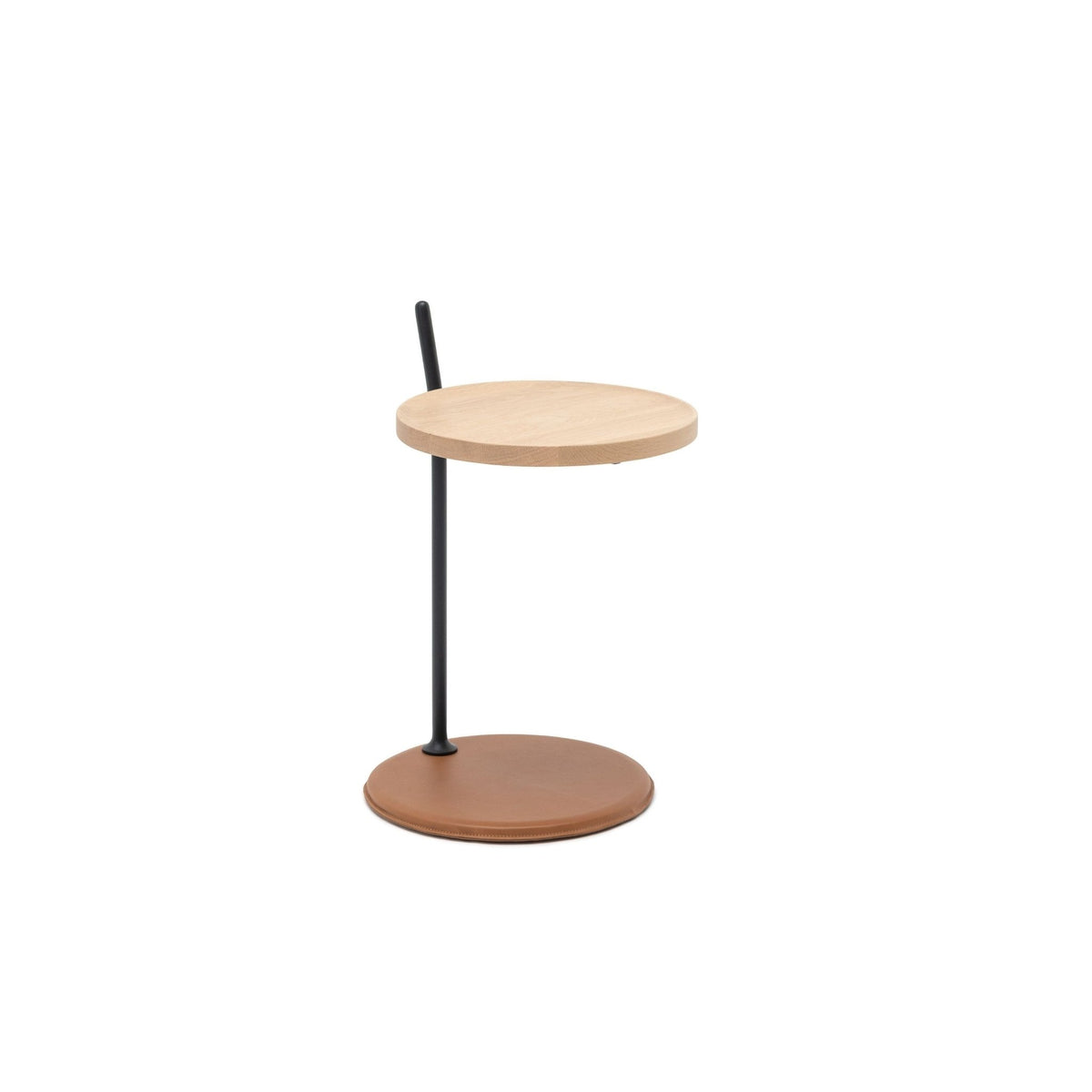 Bystander Side Table - Blonde Oak & Herritage Saddle - Side Tables Natadora Loom Collection Dubai