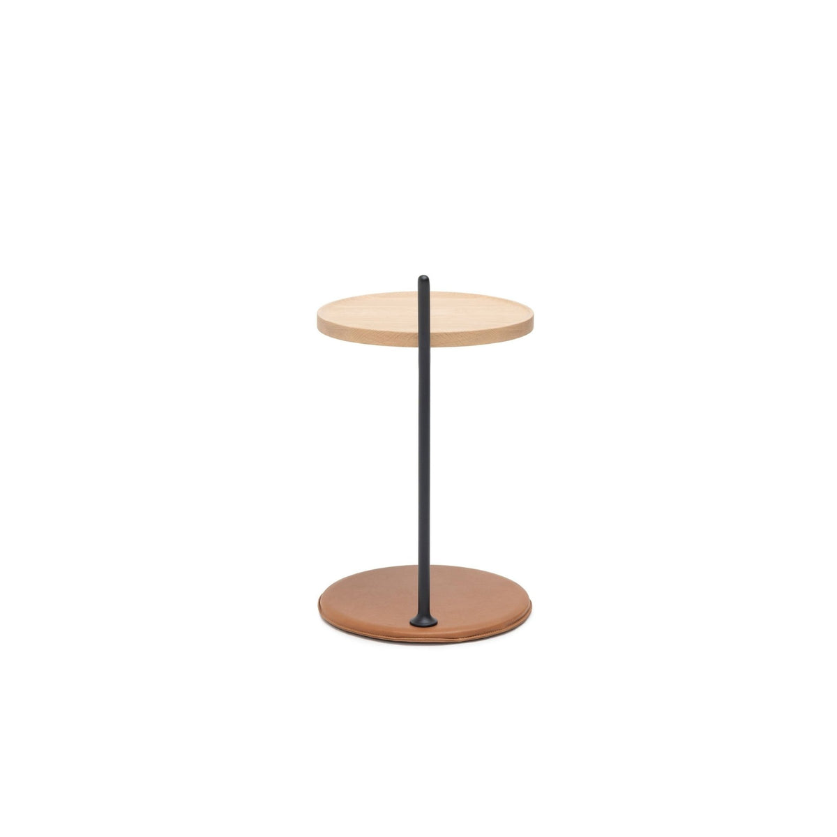 Bystander Side Table - Blonde Oak & Herritage Saddle - Side Tables Natadora Loom Collection Dubai