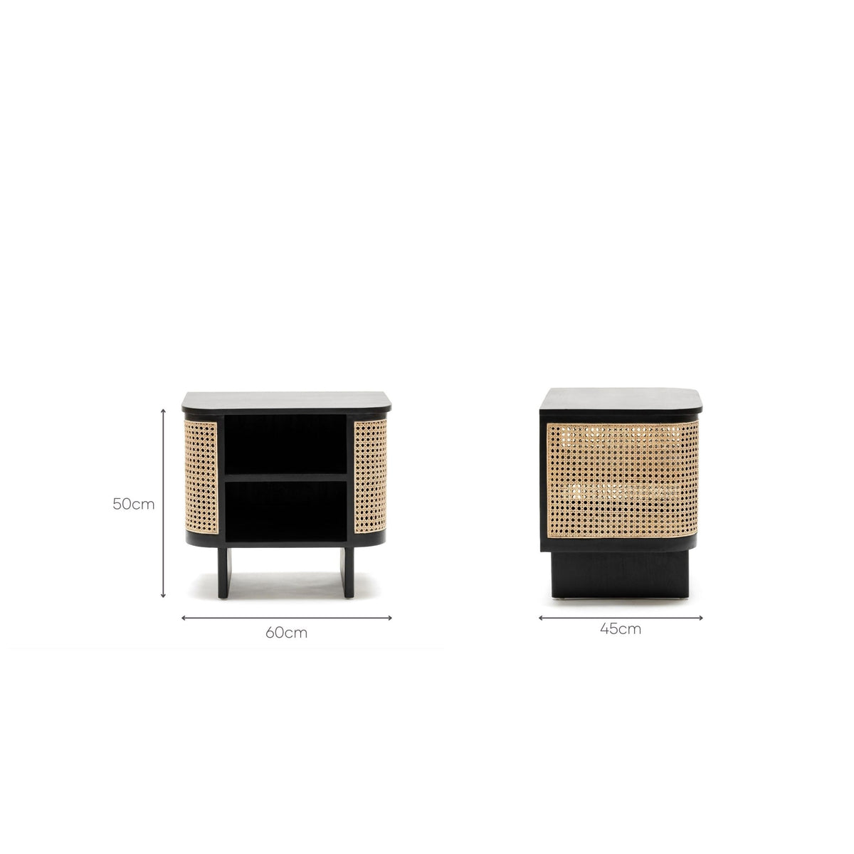 Cali Bedside Table - Black - Nightstands Loom Collection Loom Collection Dubai