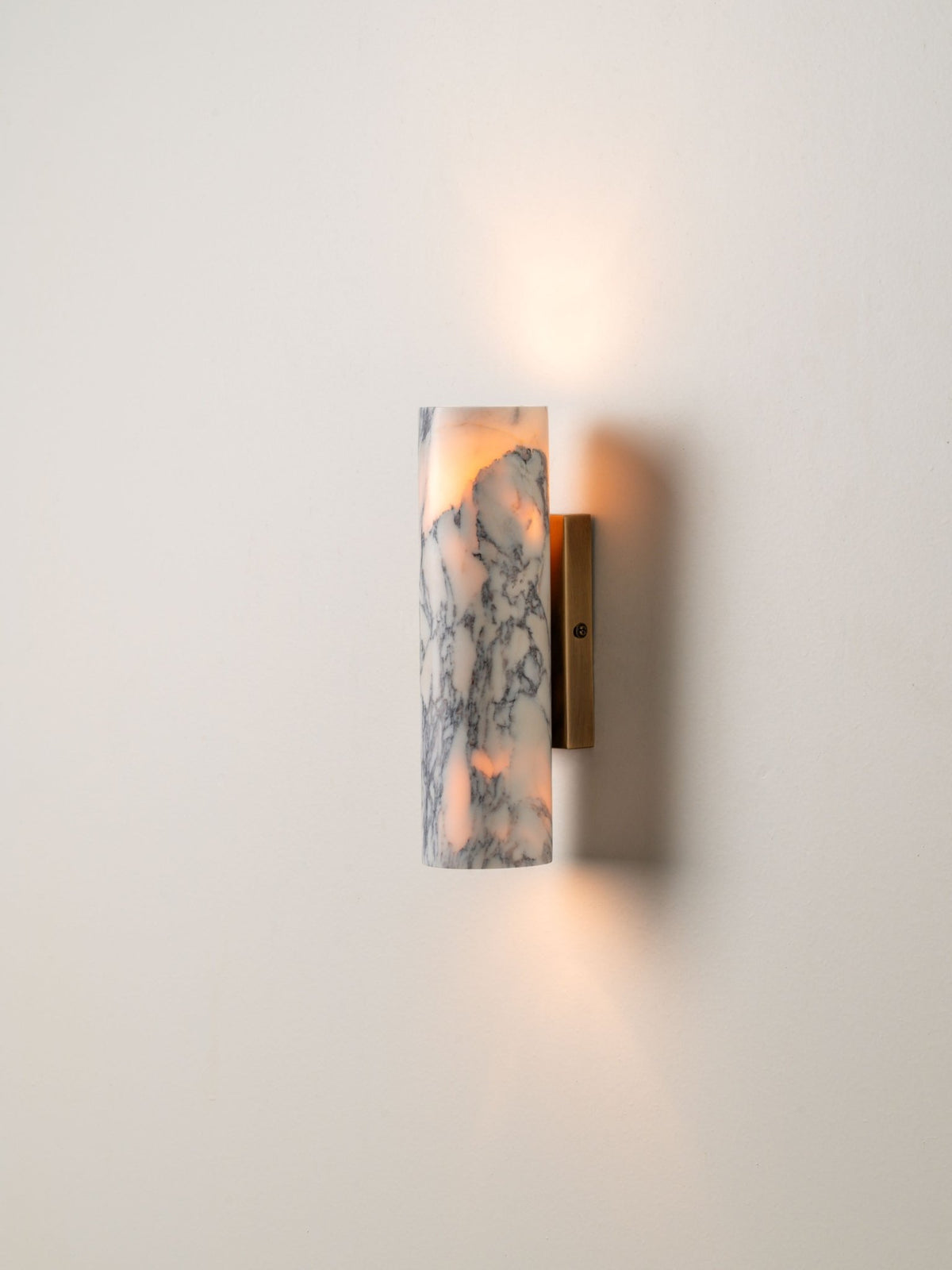 Calla - 2 Light Calacatta Marble And Aged Brass Wall Light