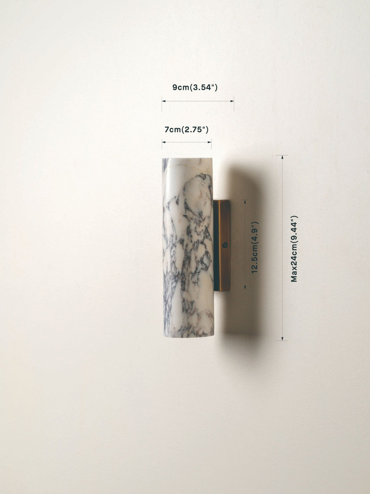 Calla - 2 Light Calacatta Marble And Aged Brass Wall Light