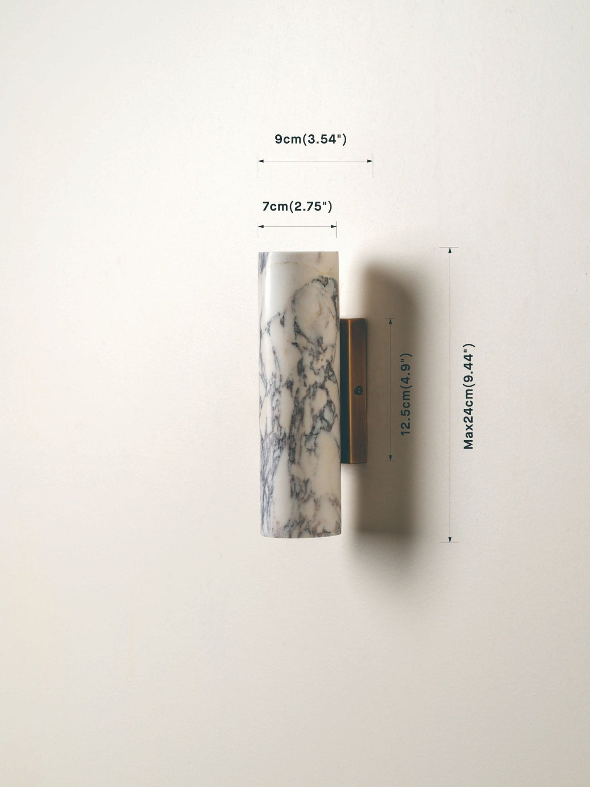 Calla - 2 Light Calacatta Marble And Aged Brass Wall Light