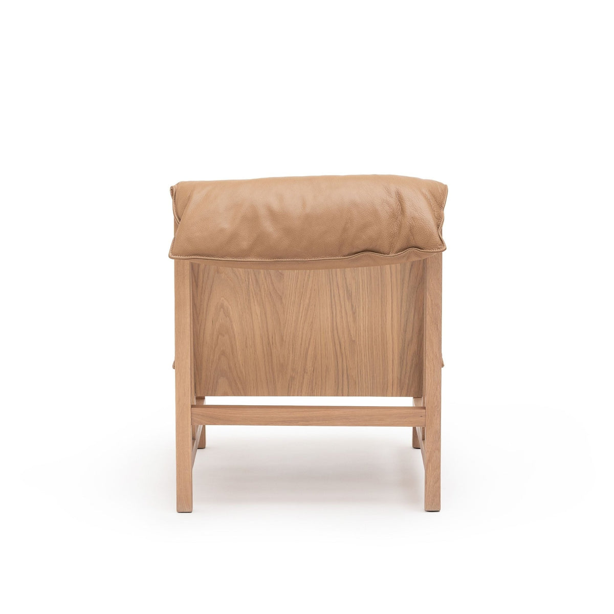 Cantaloupe Chair - Blonde Oak & Pecan Leather - Tolv Loom Collection Dubai