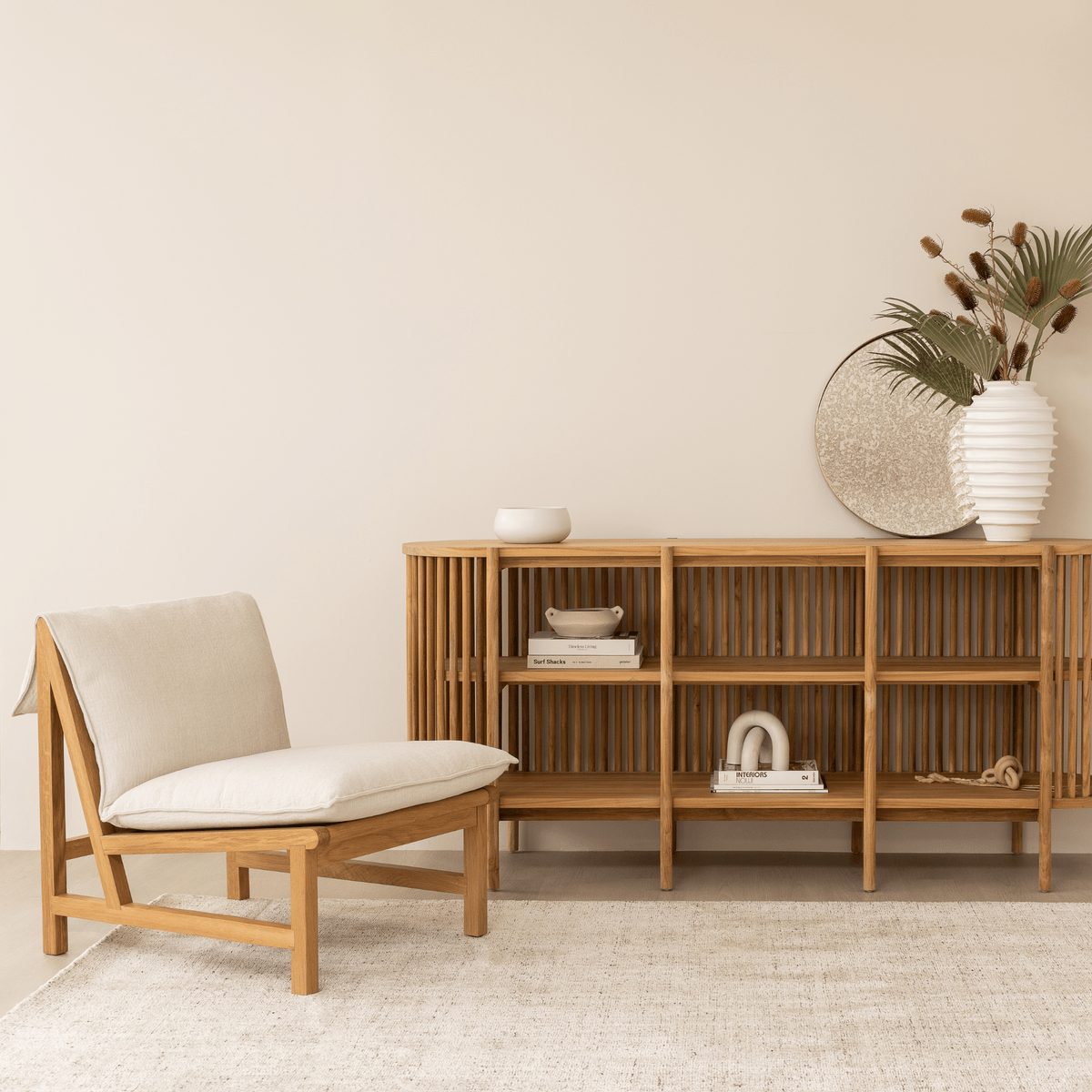 Cantaloupe Chair - Light Oak & Macadamia