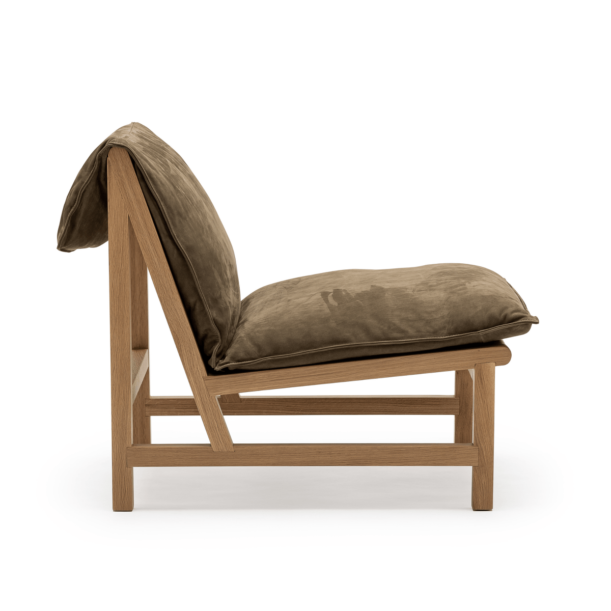 Cantaloupe Chair - Light Oak & Seduce Moss