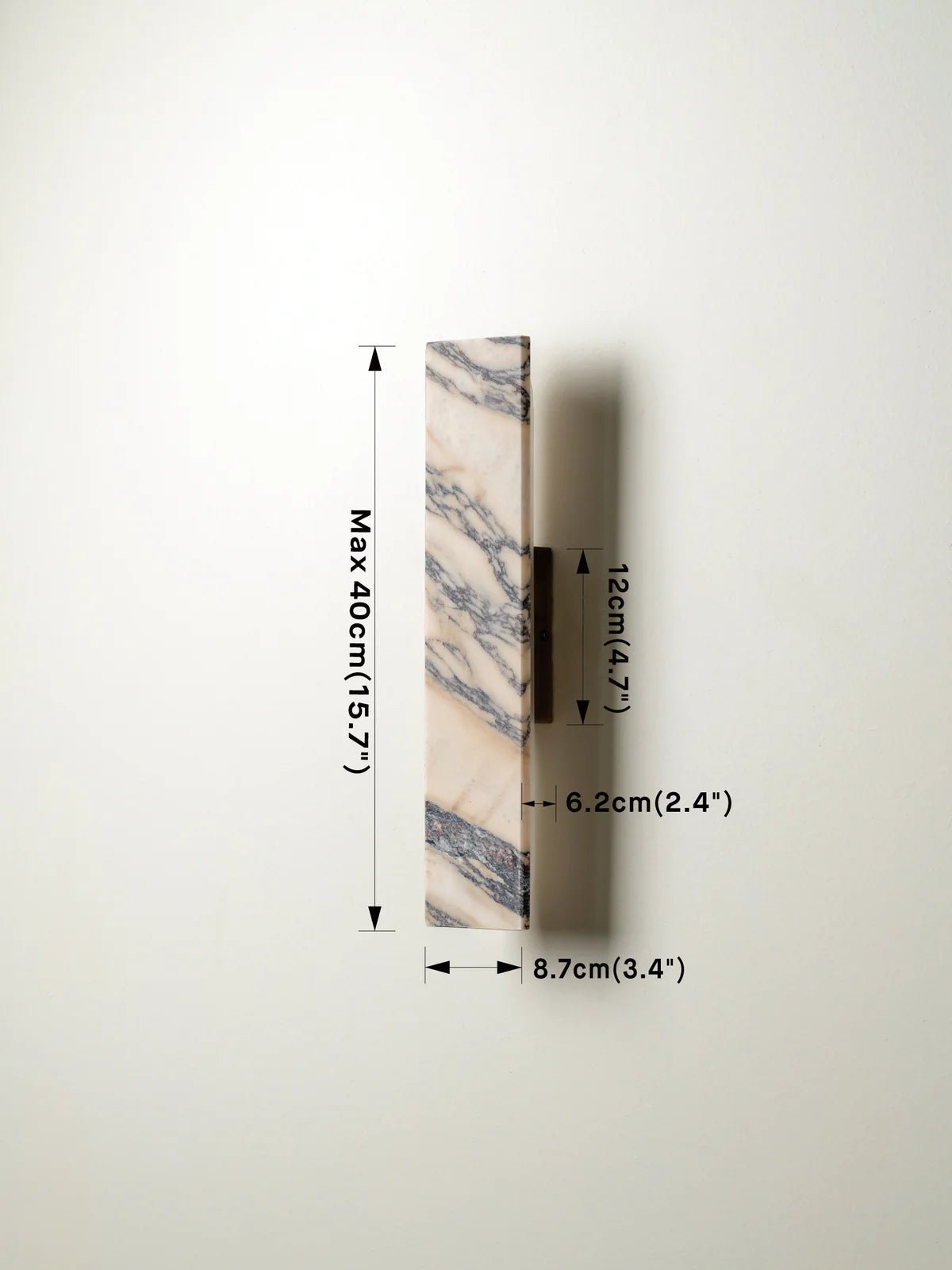 Canti - Calacatta Viola Marble And Aged Brass Rectangular Wall Light - Wall Lights Lights&Lamps Loom Collection Dubai