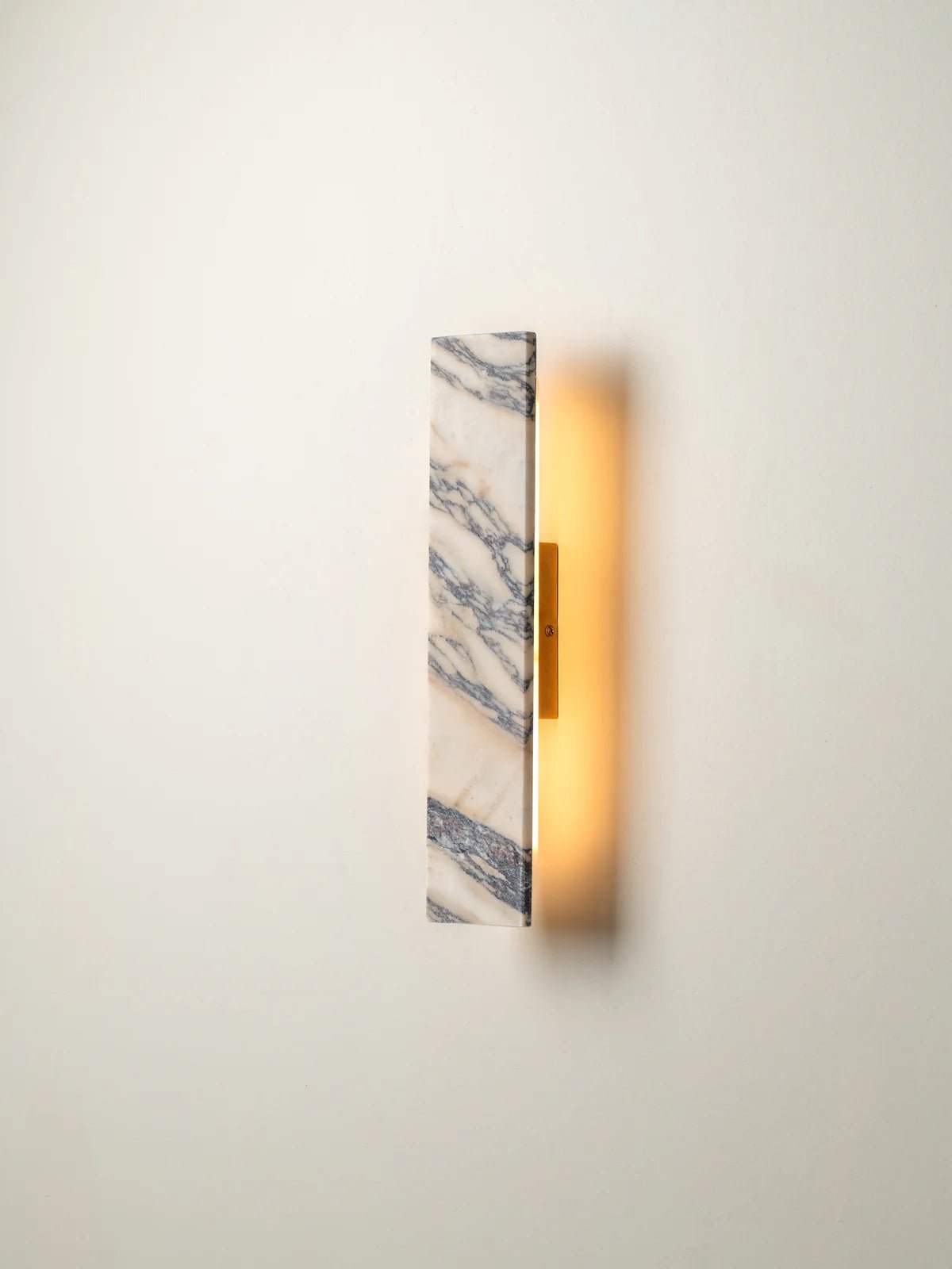 Canti - Calacatta Viola Marble And Aged Brass Rectangular Wall Light - Wall Lights Lights&Lamps Loom Collection Dubai