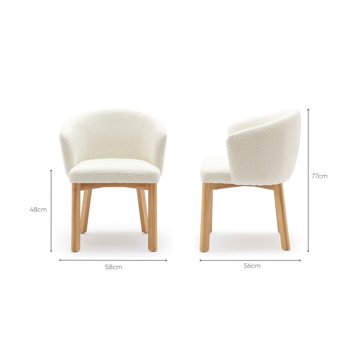 Cara Armchair - Cotton Boucle