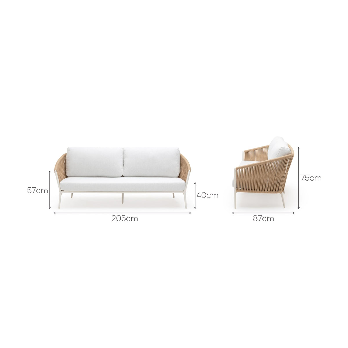 Cascade 205 Sofa - Shell - Outdoor Sofas Loom Collection Loom Collection Dubai