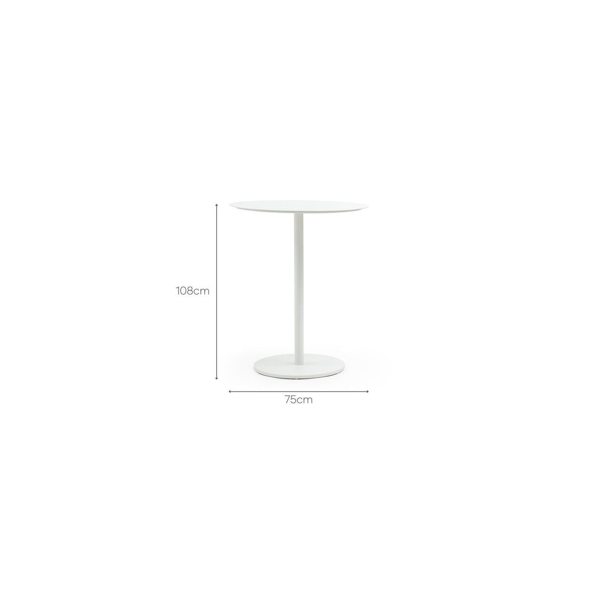 Cascade Bar Table 75 - Chalk - Outdoor Dining Tables Loom Collection Loom Collection Dubai