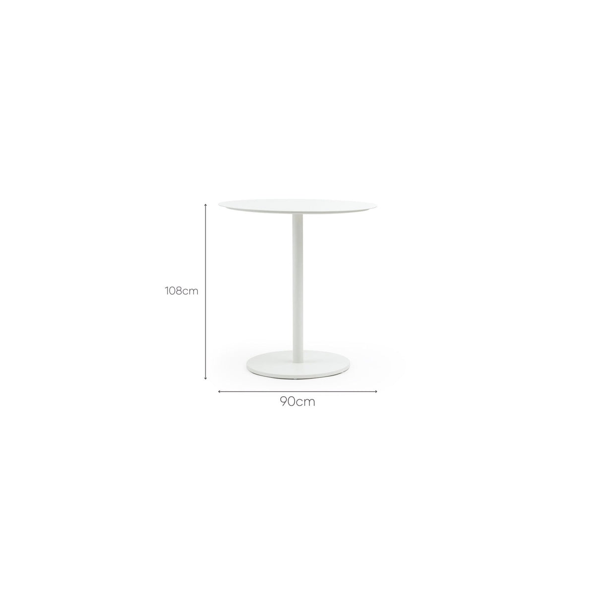 Cascade Bar Table 90 - Chalk - Outdoor Dining Tables Loom Collection Loom Collection Dubai
