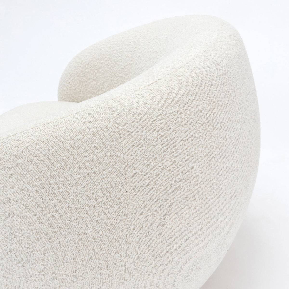 Cashew Swivel Armchair - Ivory Boucle - Accent Chairs Loom Collection Loom Collection Dubai