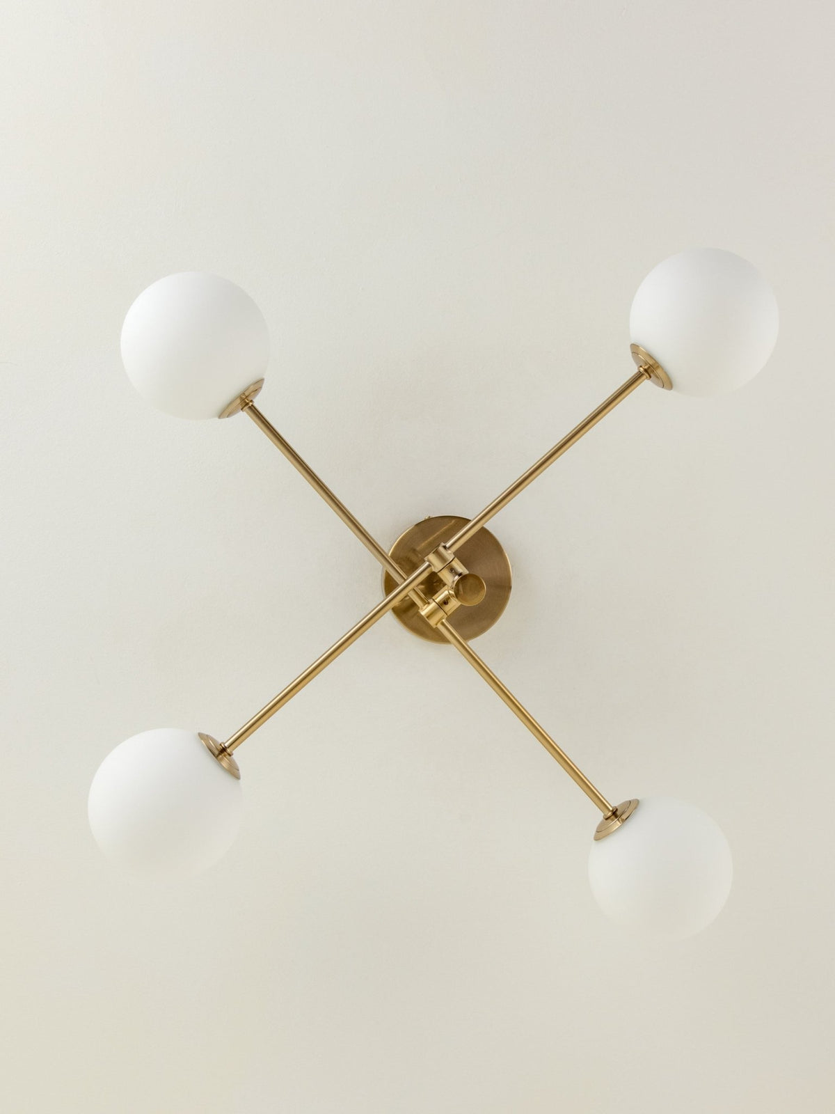 Chelso - 4 Light Brass And Opal Flush
