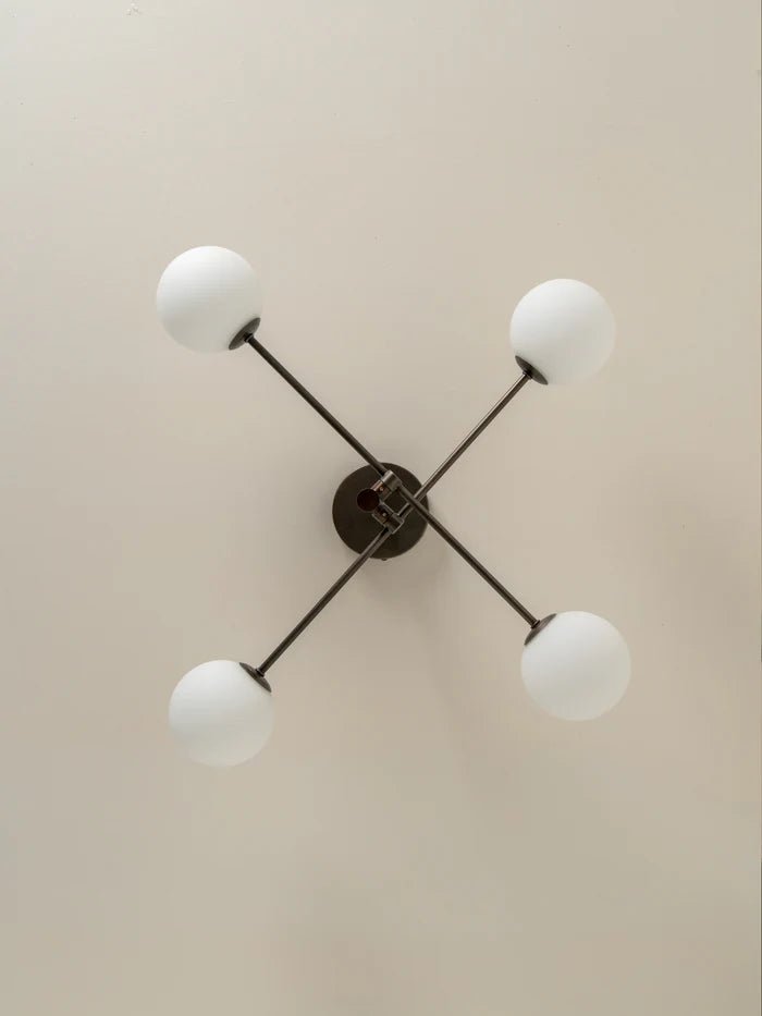 Chelso - 4 Light Bronze And Opal Flush - Ceiling Lights Lights&Lamps Loom Collection Dubai