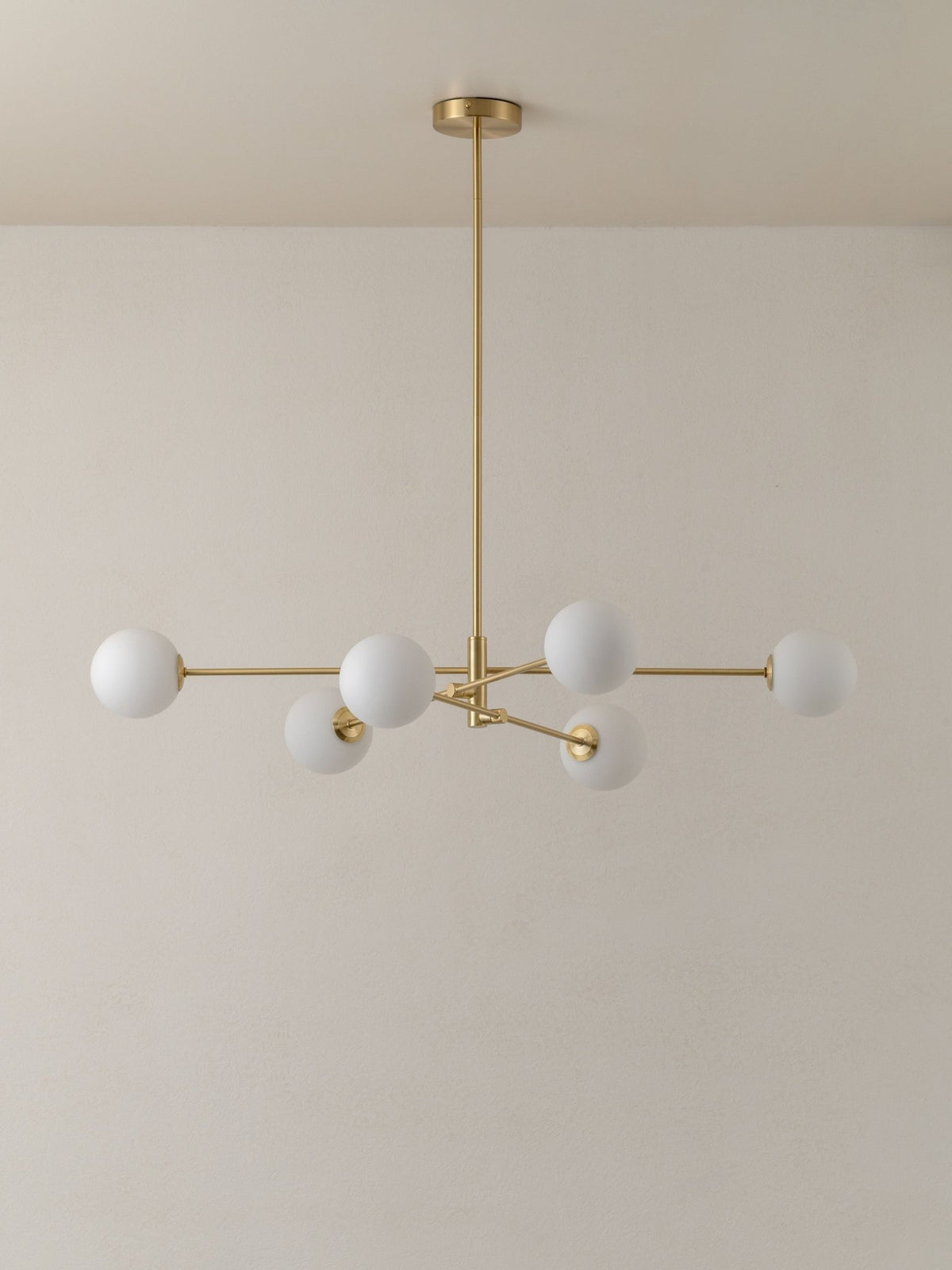 Chelso - 6 Light Brass And Opal Pendant