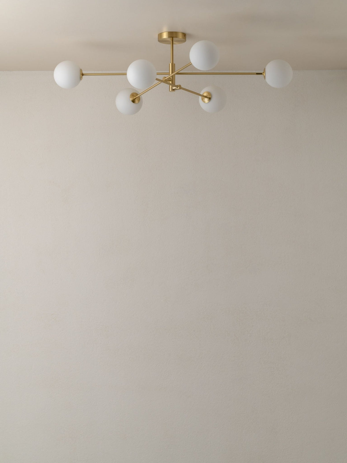 Chelso - 6 Light Brass And Opal Pendant