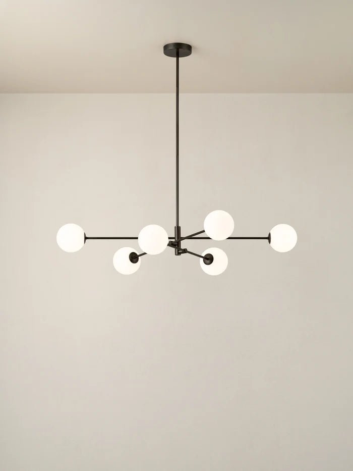 Chelso - 6 Light Bronze And Opal Pendant - Ceiling Lights Lights&Lamps Loom Collection Dubai