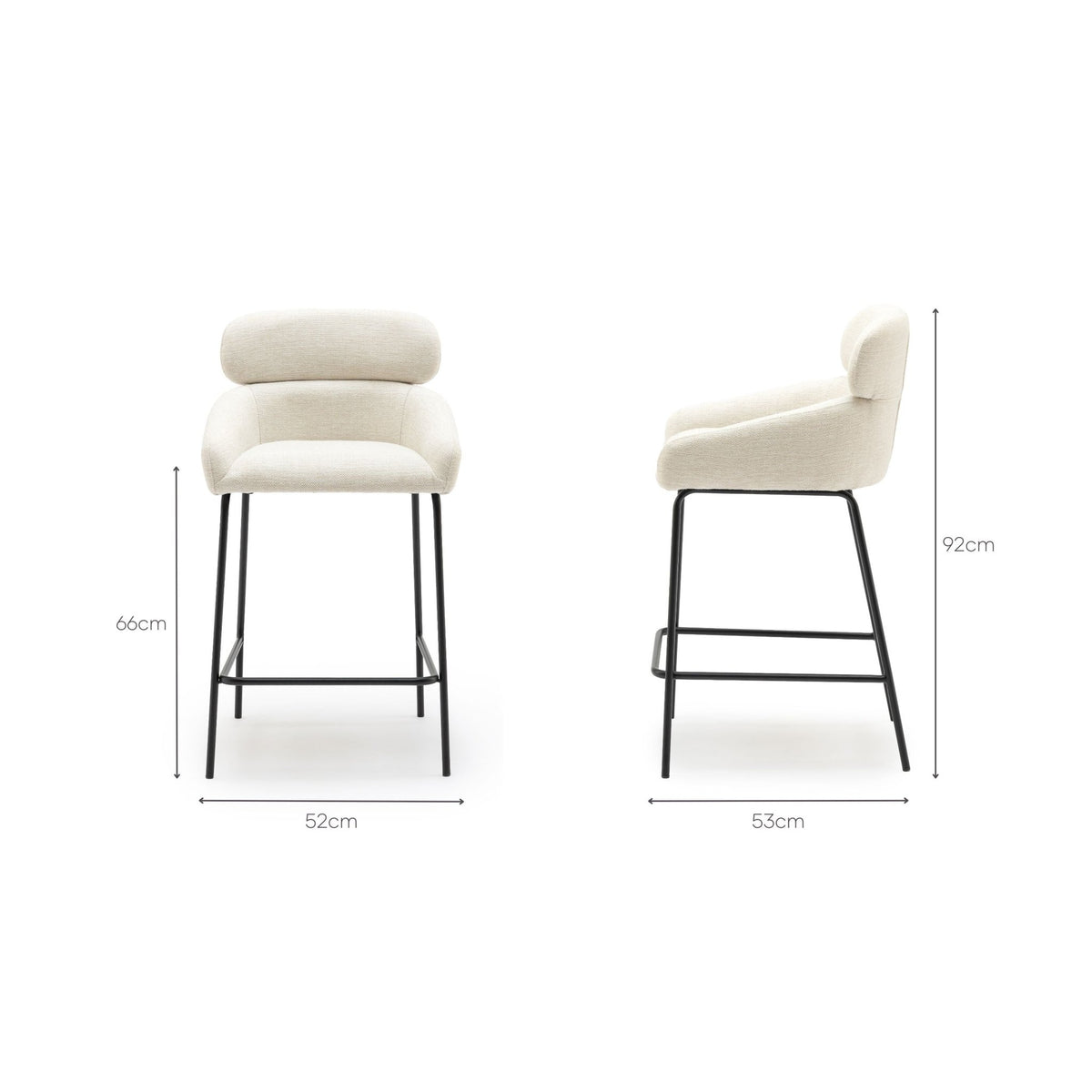 Chloe Counter Chair - Hazel - Bar & Counter Stools Loom Collection Loom Collection Dubai
