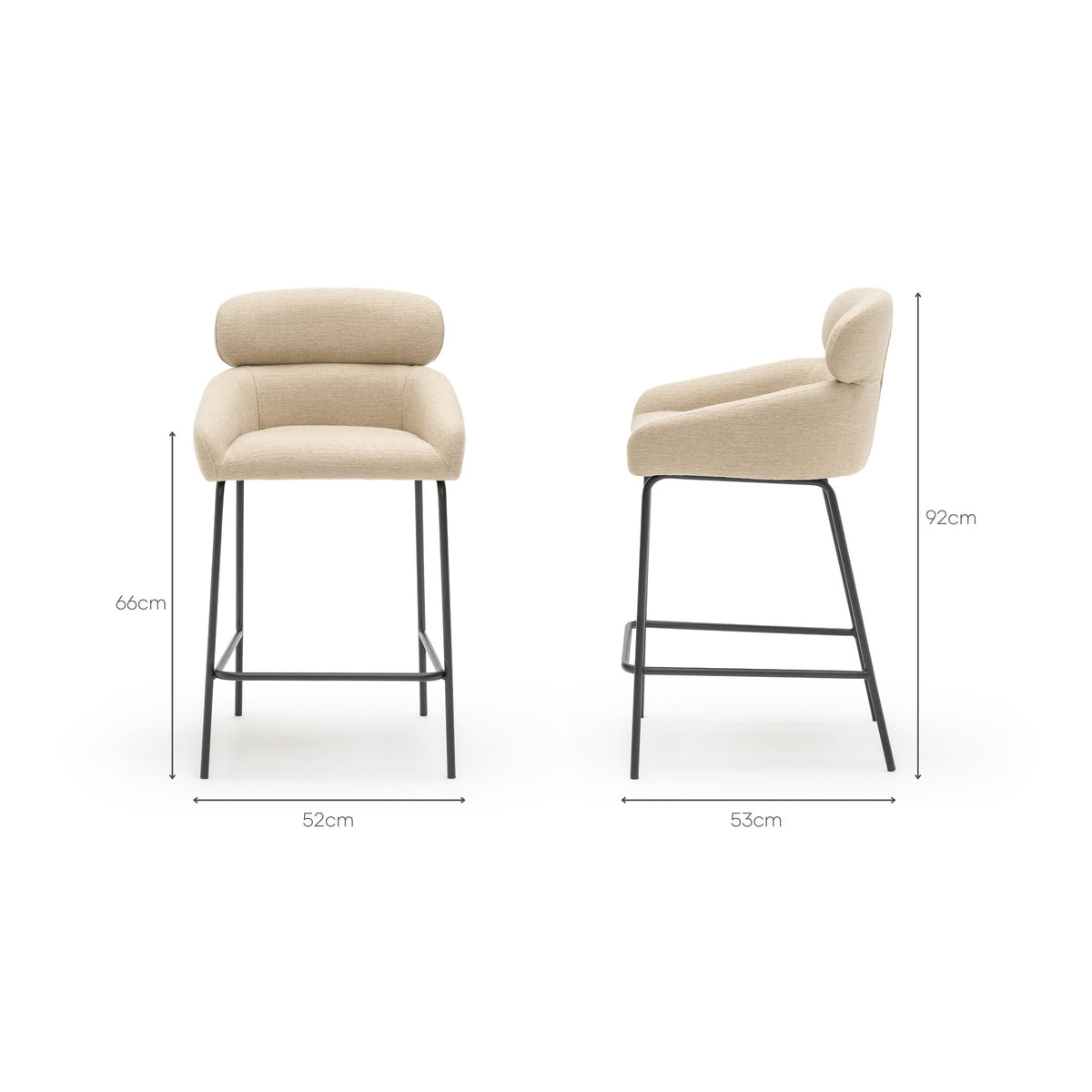 Chloe Counter Chair - Latte