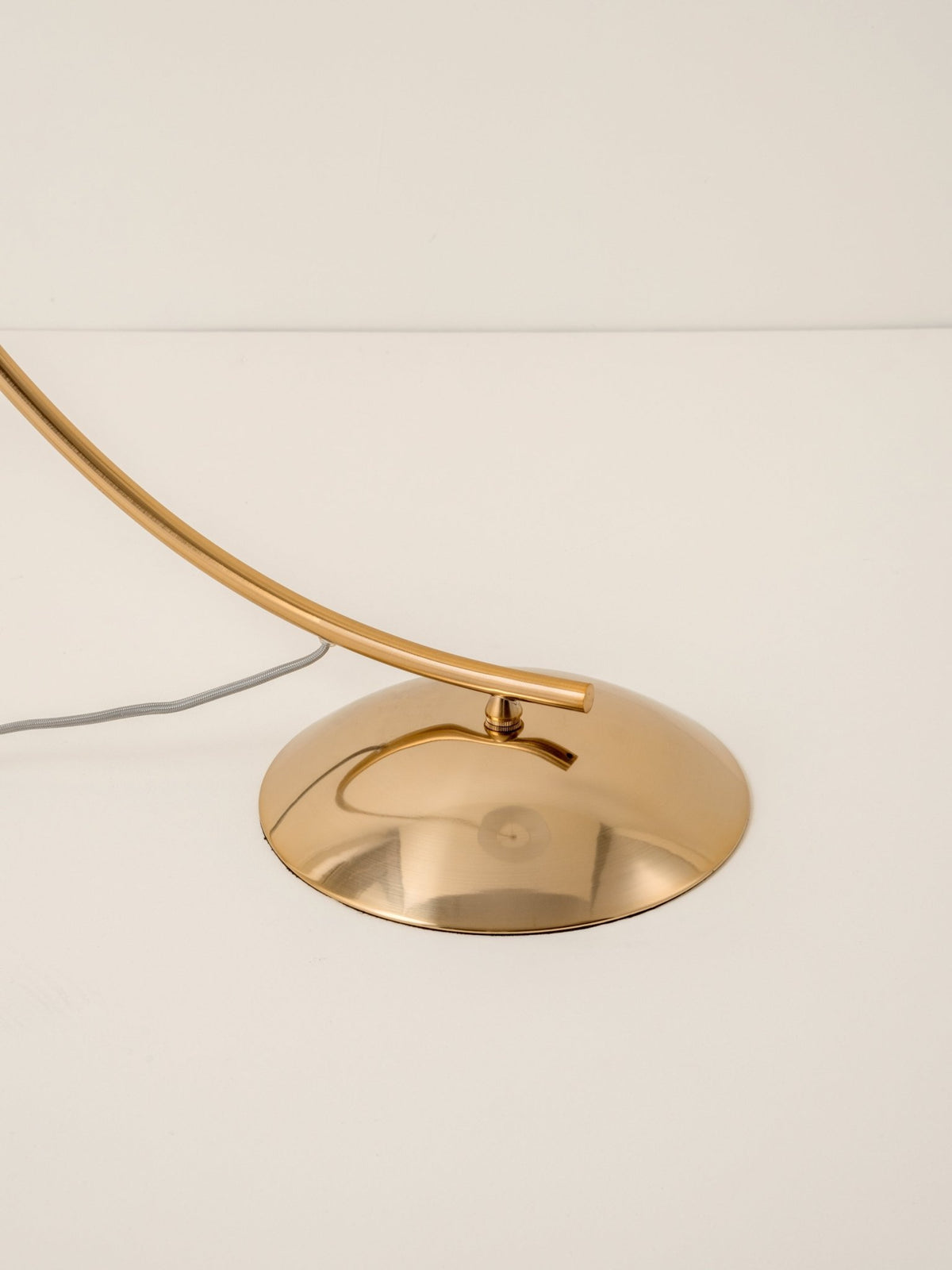 Circo - 1 Light Arc Brass And Natural Linen Floor Lamp