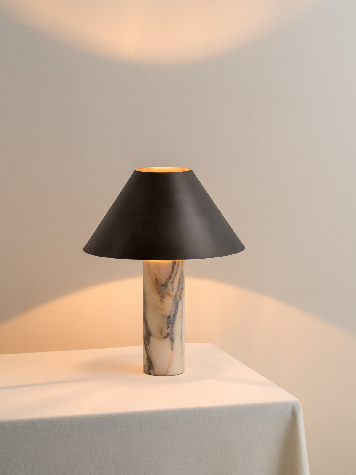 Cline - Calacatta Viola Marble And Bronze Table Lamp