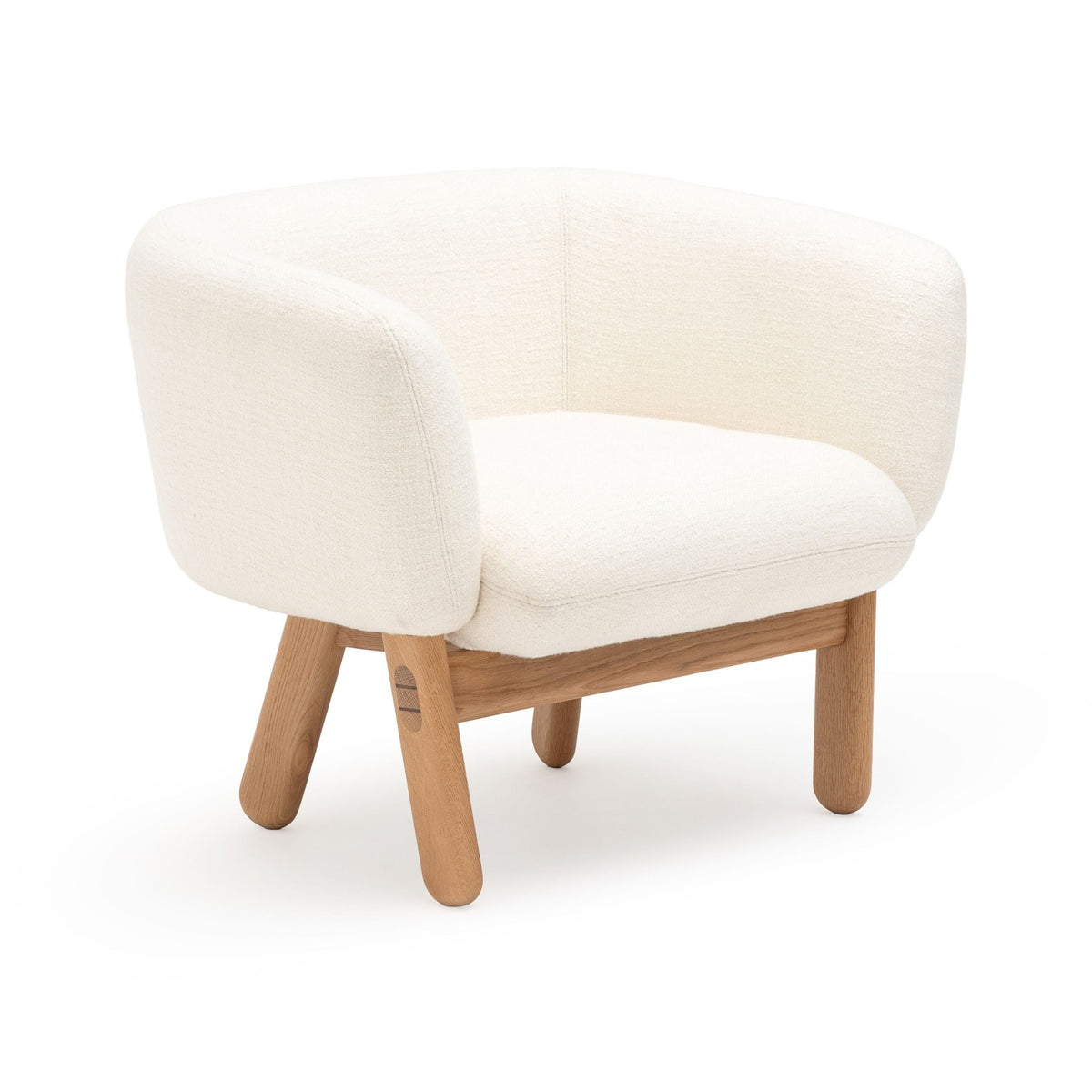 Copal Chair - Light Oak & Cobbler Panna Cotta - Accent Chairs Tolv Loom Collection Dubai
