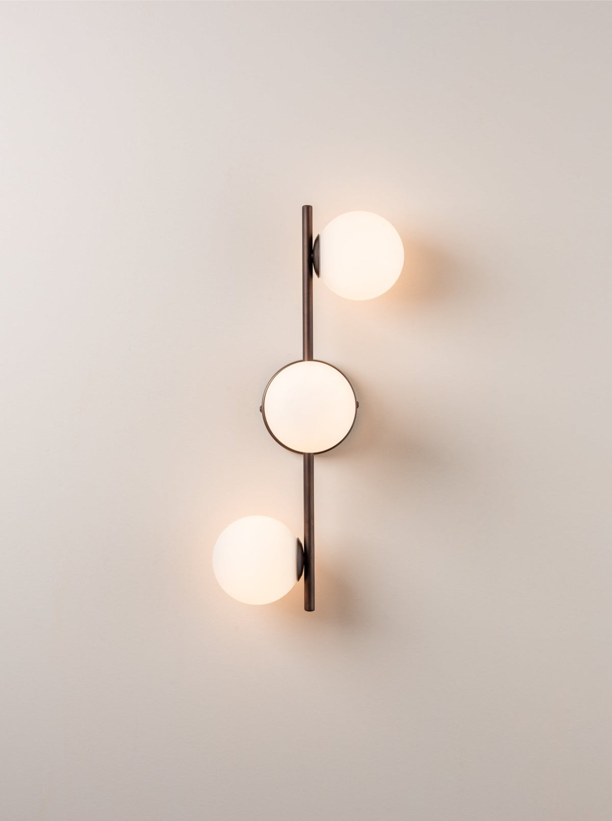 Coro - 3 Light Bronze And Opal Ceiling Or Wall