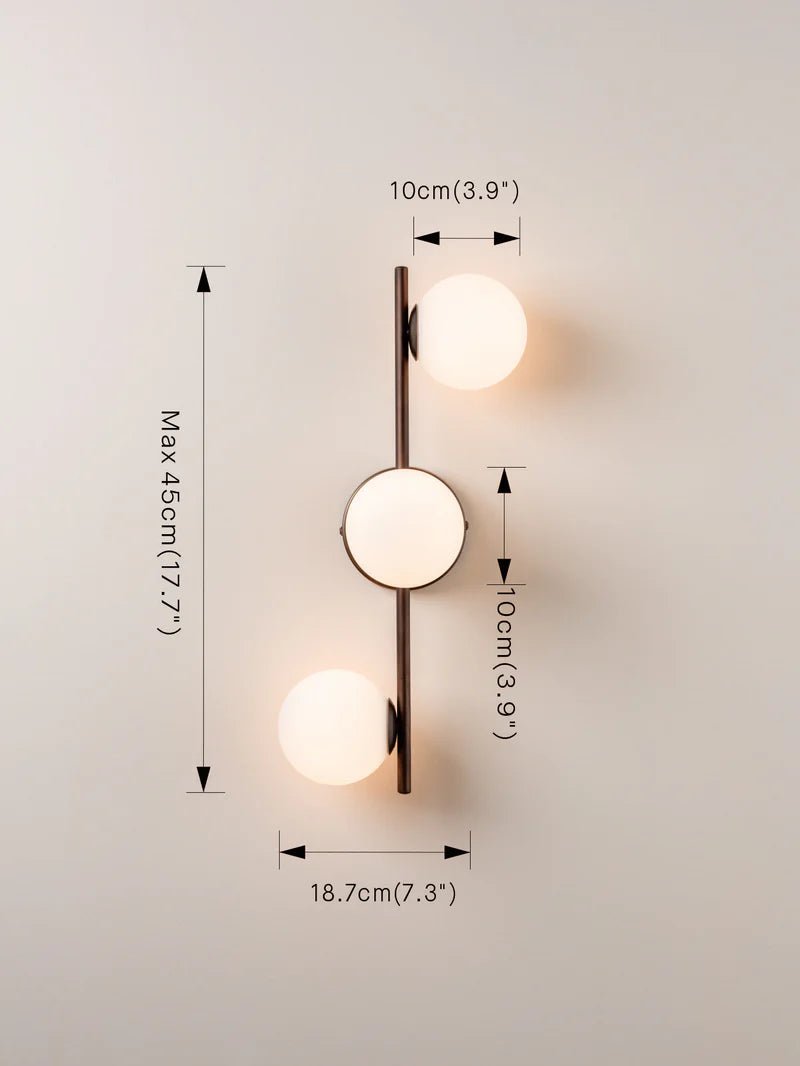 Coro - 3 Light Bronze And Opal Ceiling Or Wall