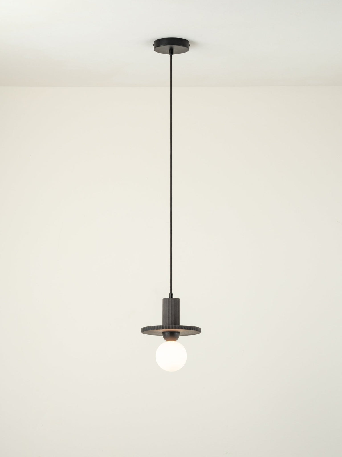 Coto - Charcoal Concrete And Opal Pendant