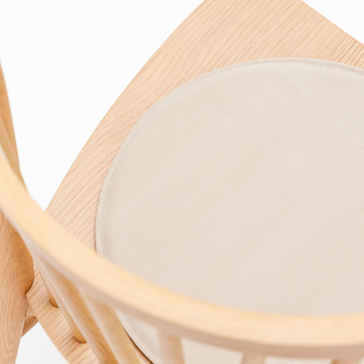 Crepe Round Seat - Ecru - Dining Chairs Tolv Loom Collection Dubai