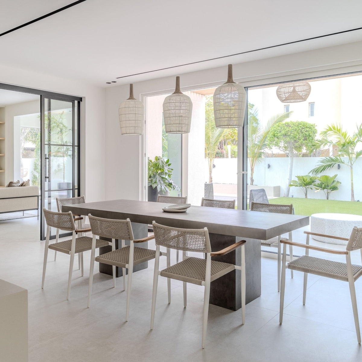 Davila Pendant Lamp - Stonewhite - Ceiling Lights Loom Collection Loom Collection Dubai