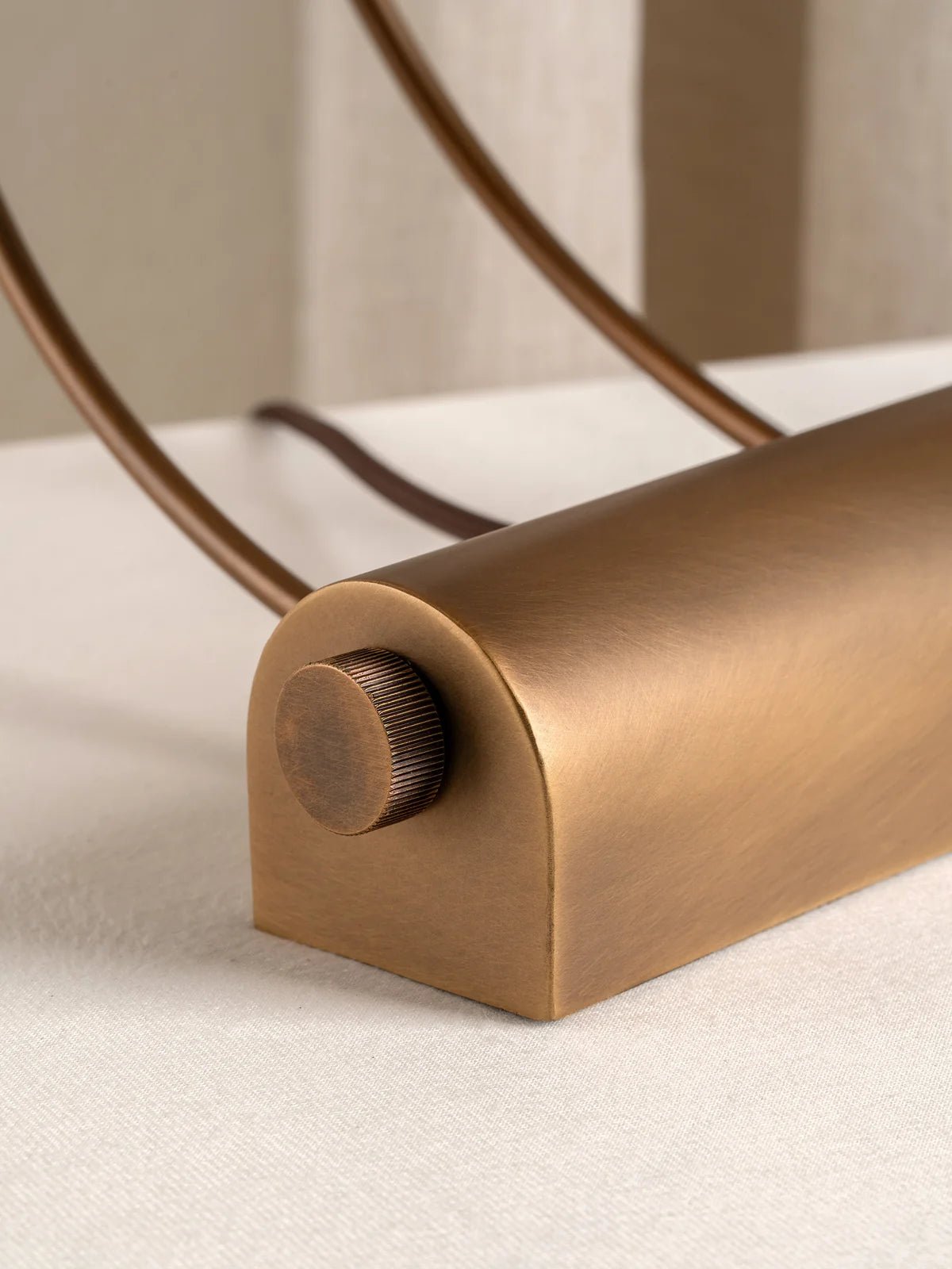 Deska - Aged Brass & Linen Task Lamp